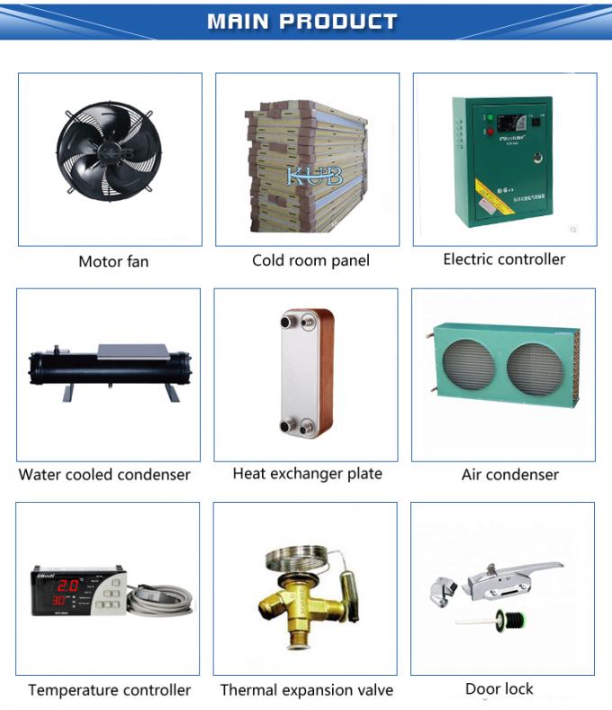 Condensatie-eenheid voor koelruimte opslag CAJ2446ZBR R404A 1HP compressor kleine Tecumseh condensatie-eenheid 6