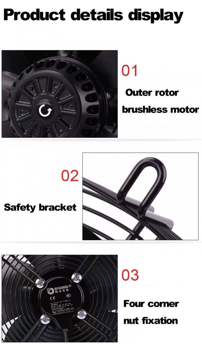 YWF-serie 200 tot 630 mm koelruimte Ventilator Blade Motor Condensator Verdamper Ventilator Fabrikant Externe rotor Axial Flow Ventilator 5