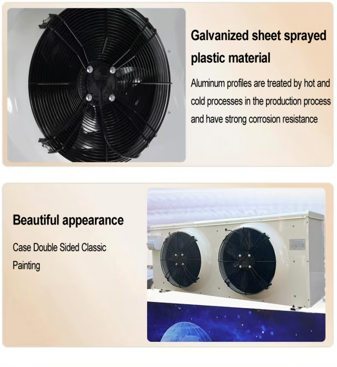 DL-serie DL22-eenheidkoeler CE-certificering aangepaste luchtkoeler 3HP koelopslag verdamper plafondverdamper, geschikt voor koeling in magazijnen, koelopslagkamers, groentenkoelopslag 16