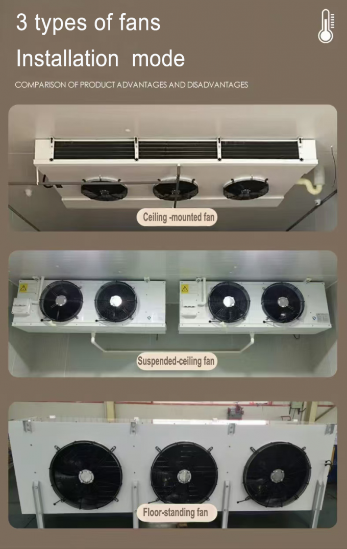 DL-serie DL22-eenheidkoeler CE-certificering aangepaste luchtkoeler 3HP koelopslag verdamper plafondverdamper, geschikt voor koeling in magazijnen, koelopslagkamers, groentenkoelopslag 18