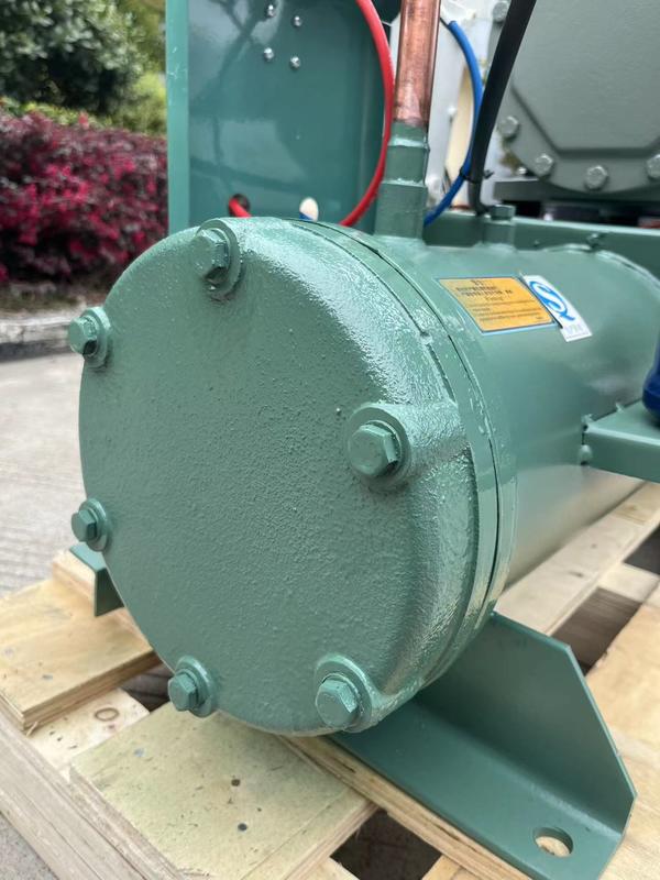 5HP Watergekoelde Condensatie-unit met Shell-and-Tube Zeewatercondensor voor Koelcel 220V 3PH 60HZ