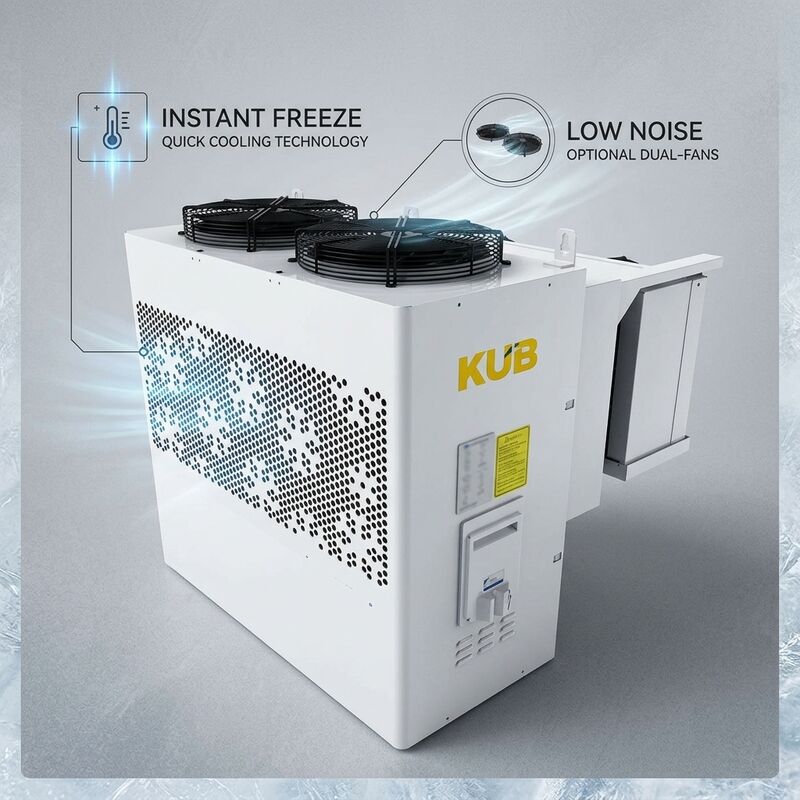 Hoge COP 3.2 Energiebesparende kleine condensatie-unit 3HP Scroll DC-omvormer R404A Koelkamervriezer met variabele snelheid