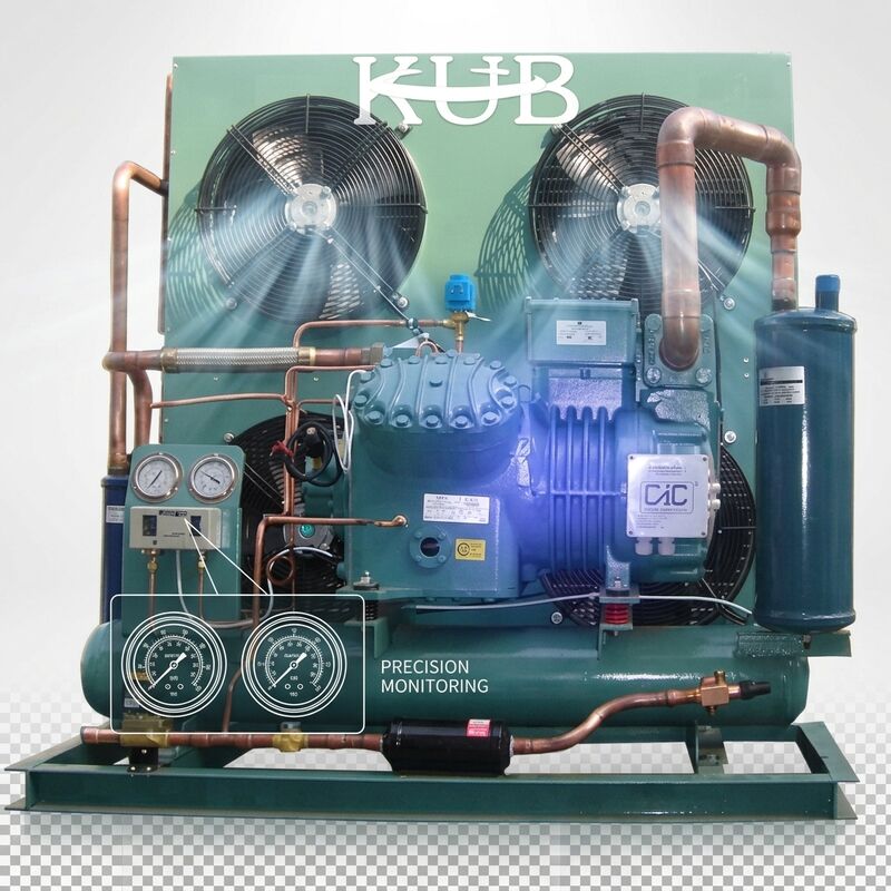 Quiet Low Noise Semi Hermetic Condensing Unit 4VES-10Y Sound Proof Cold Room Refrigeration 380V