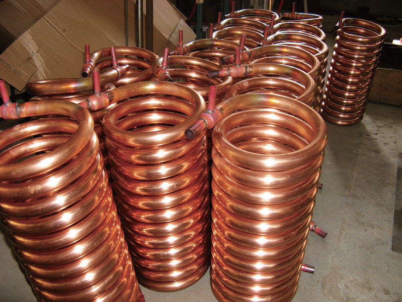 Ijsmachine, olie het koelen van de het aluminiumvin van de koperbuis de condensatorrol de binnenband van de dubbel-pijpwarmtewisselaar